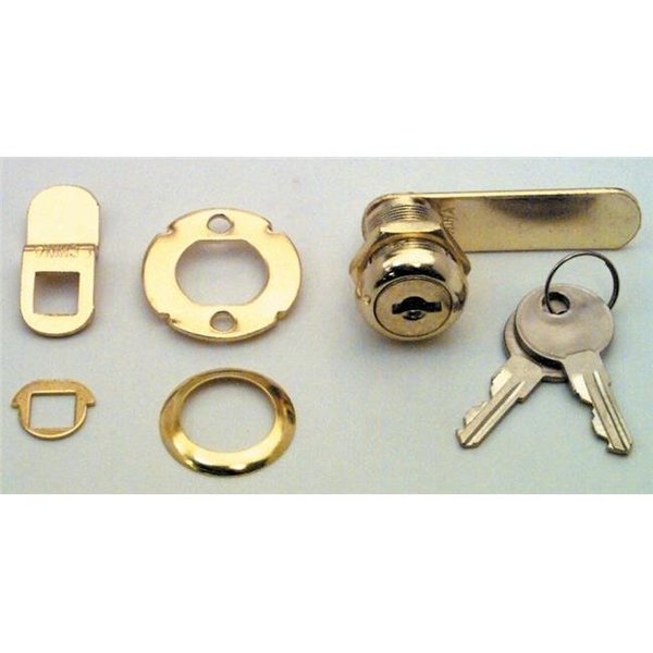 Prime-Line Prime Line Products .88in. Brass Drawer & Cabinet Lock  U9944 U9944